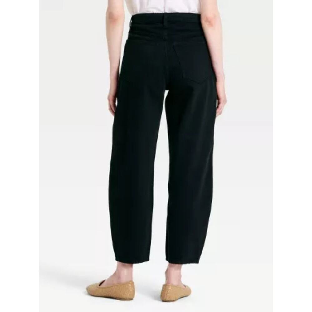 UNIVERSAL THREAD GOODS CO Black High-Rise Easy Barrel Ankle Leg Jeans Size 6 - Picture 2 of 12